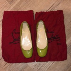 Christian Louboutin Lime Green Flats (Size 37)